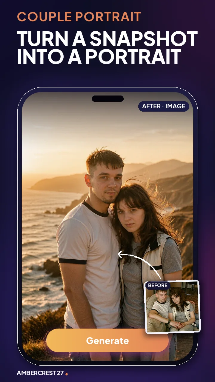 Couple Portrait template screen